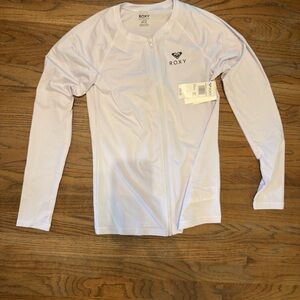 Roxy White Rashguard Coverup Swim Top